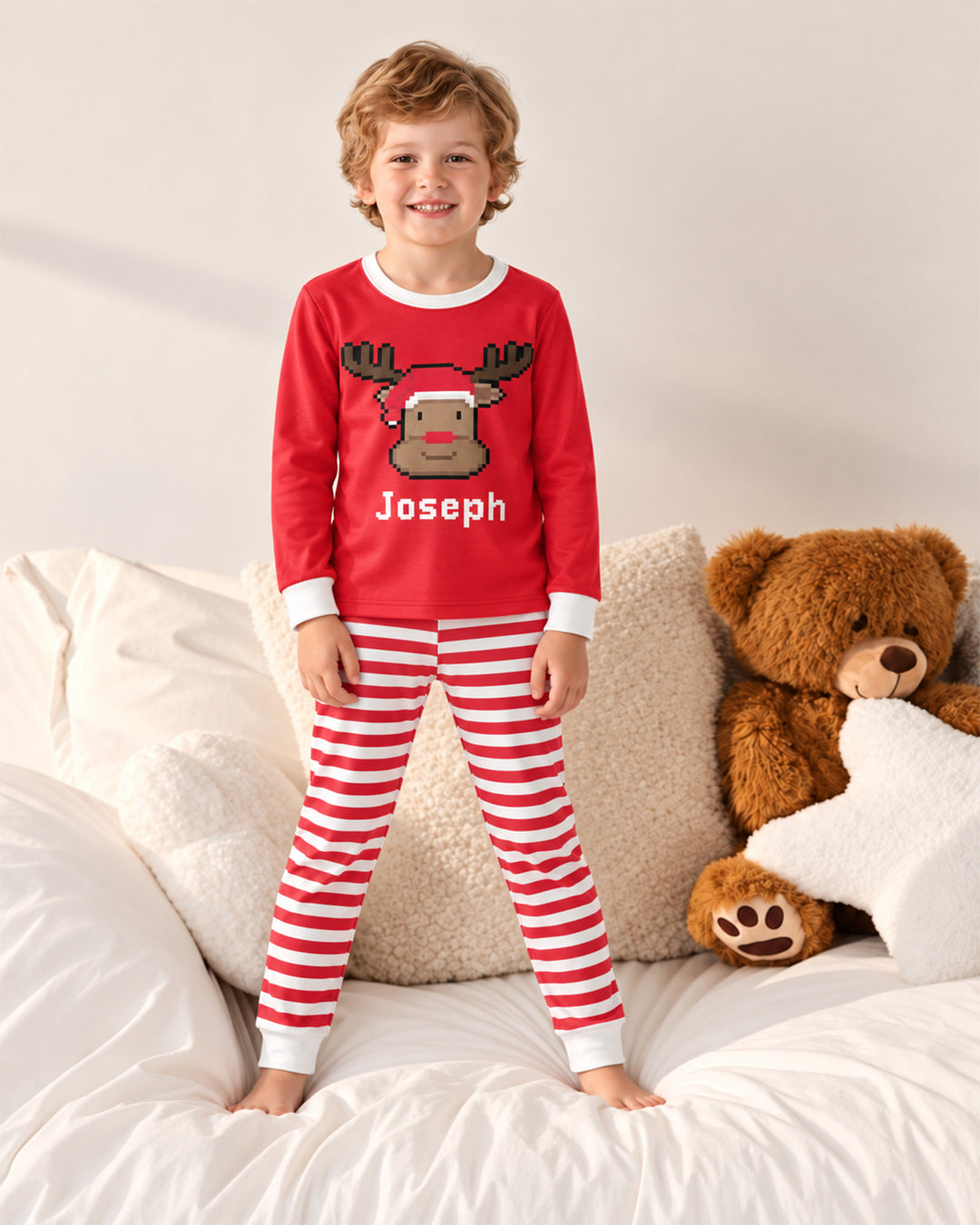 Merry Pixel Pals Bamboo Two Piece Long Sleeve Pajama Set