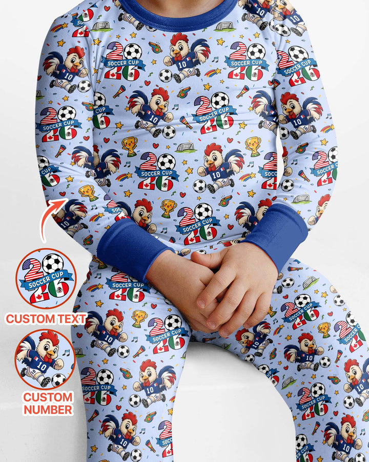 We Are The Champions Soccer Cup 2026 Bamboo Two Piece Long Sleeve Pajama Set