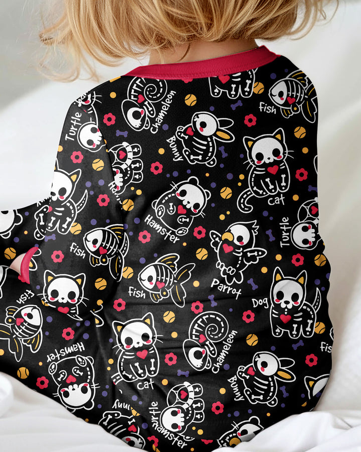 Kawaii Skeleton Pets Bamboo Convertible Zippy