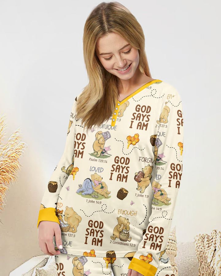 God Says I Am – Little Blessings Bamboo Women Pajama Set
