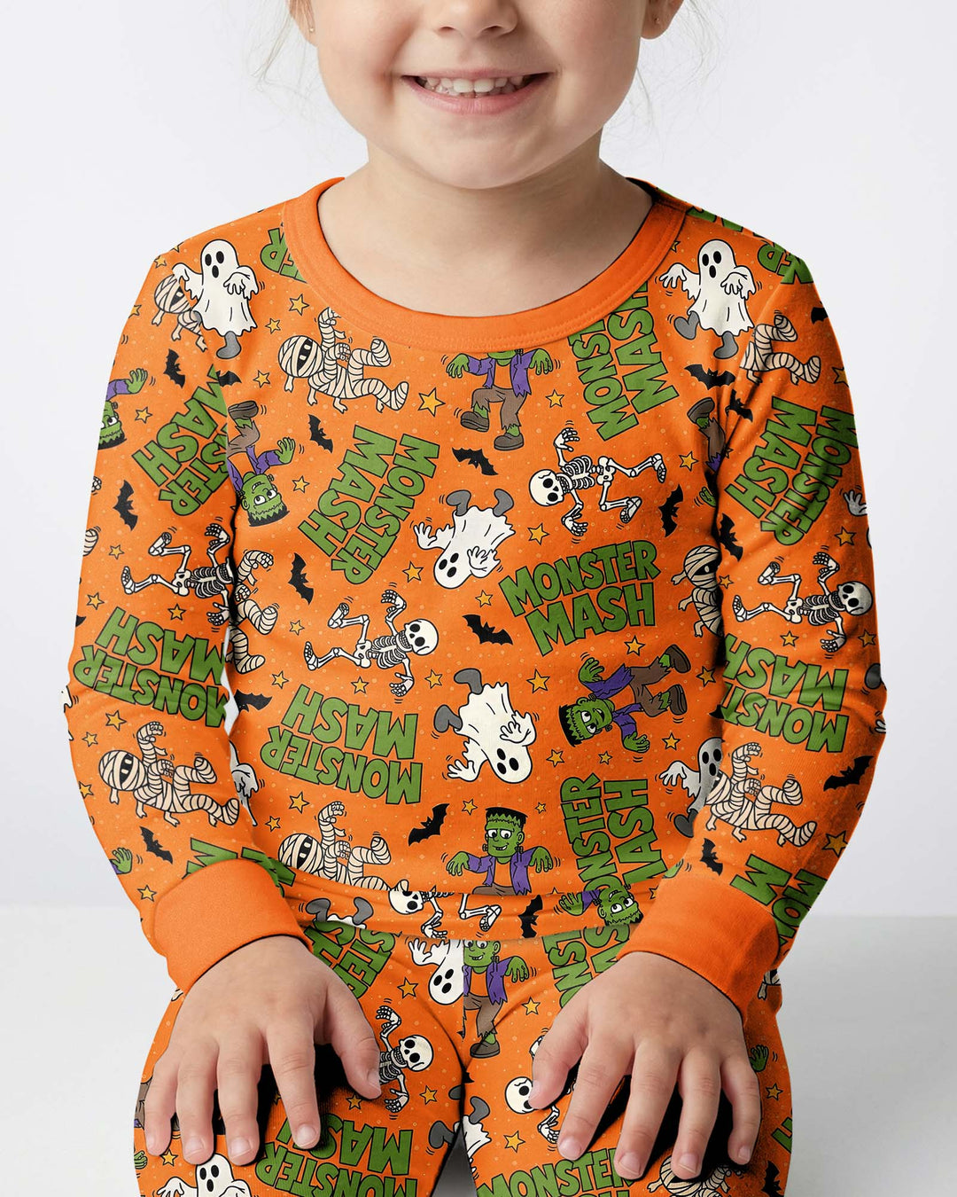 Monster Mash Halloween Bamboo Two Piece Long Sleeve Pajama Set