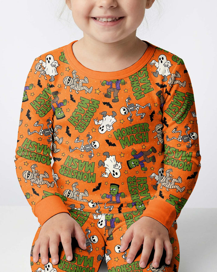 Monster Mash Halloween Bamboo Two Piece Long Sleeve Pajama Set