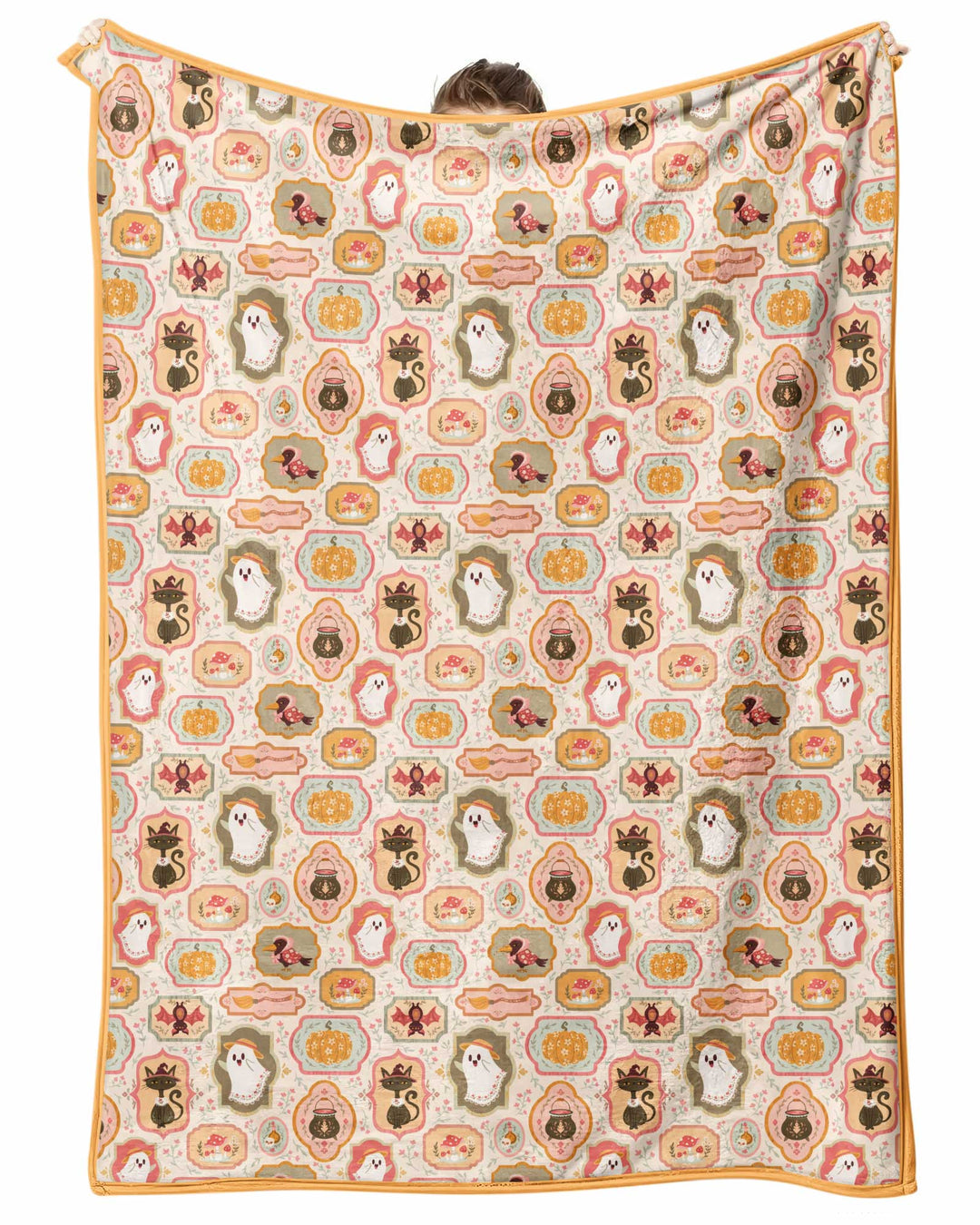 Cute Vintage Magical Cottage Style Halloween Bamboo Blanket