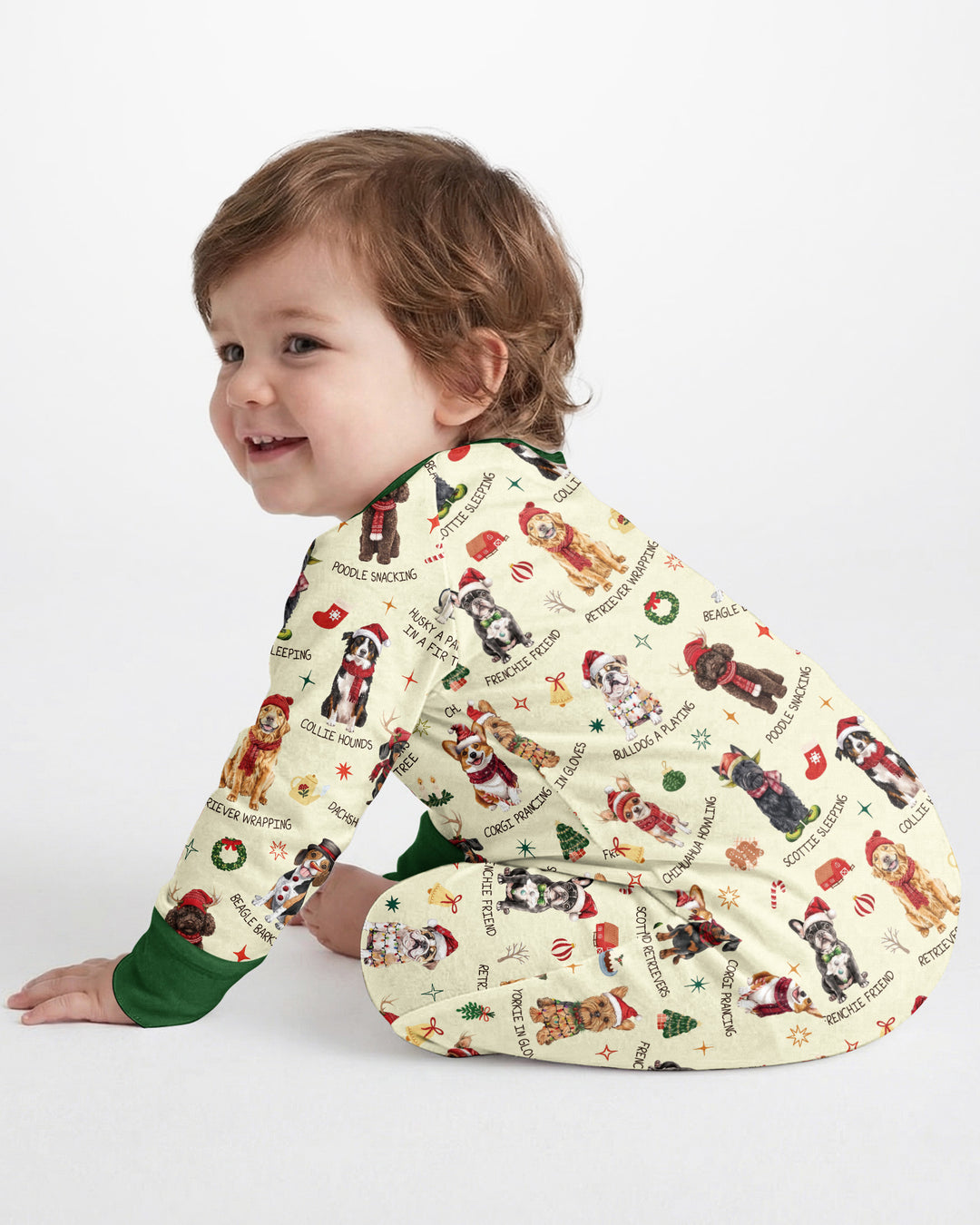 Retro 12 Dogs of Christmas Bamboo Convertible Zippy