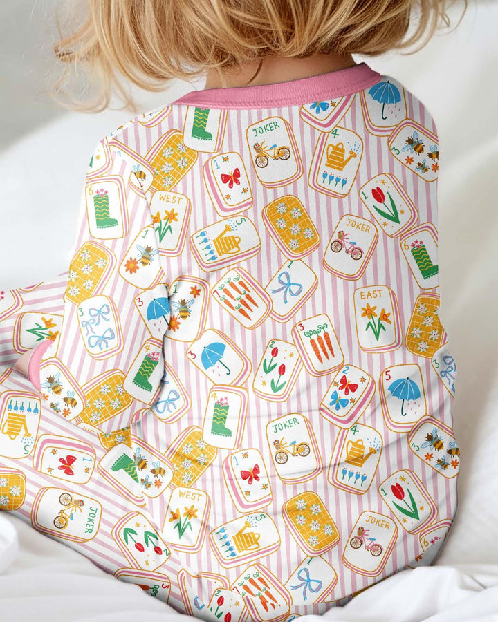 Mahjong Club Mommy & Me Matching Bamboo Convertible Zippy