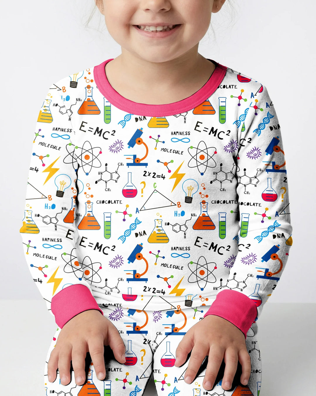 Science Explorer Family Matching Bamboo Two Piece Long Sleeve Pajama Set