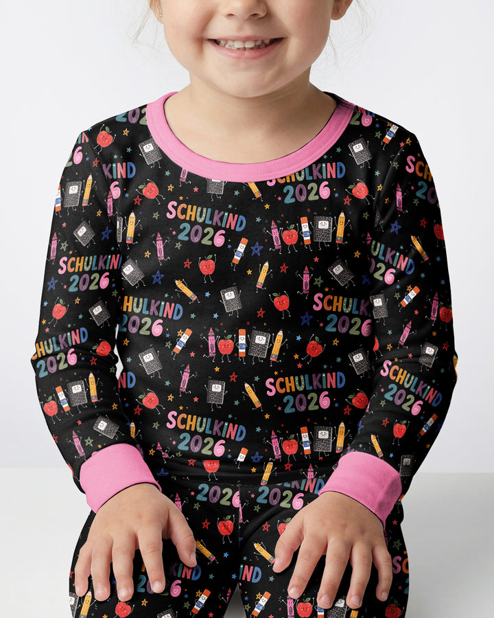 First Day Fun 2026 Bamboo Two Piece Long Sleeve Pajama Set