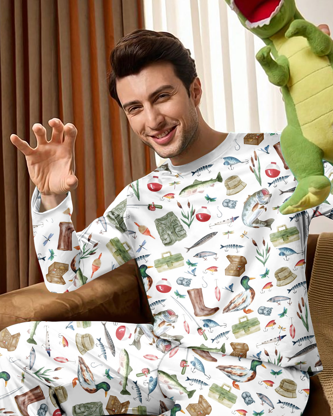 Daddy's Fishing Buddy Daddy& Me Matching Bamboo Men's Pajama Set