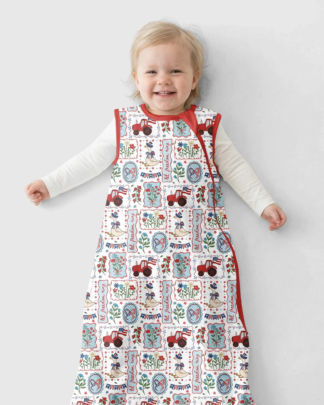 Patriotic USA Silly Goose Family Matching Bamboo Sleep Bag