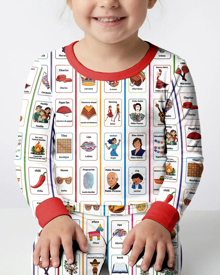 Template Bamboo Two Piece Long Sleeve Pyjamas Set