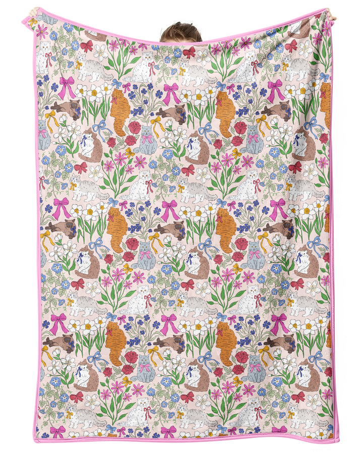 The Garden Cattery Mommy & Me Matching Bamboo Blanket