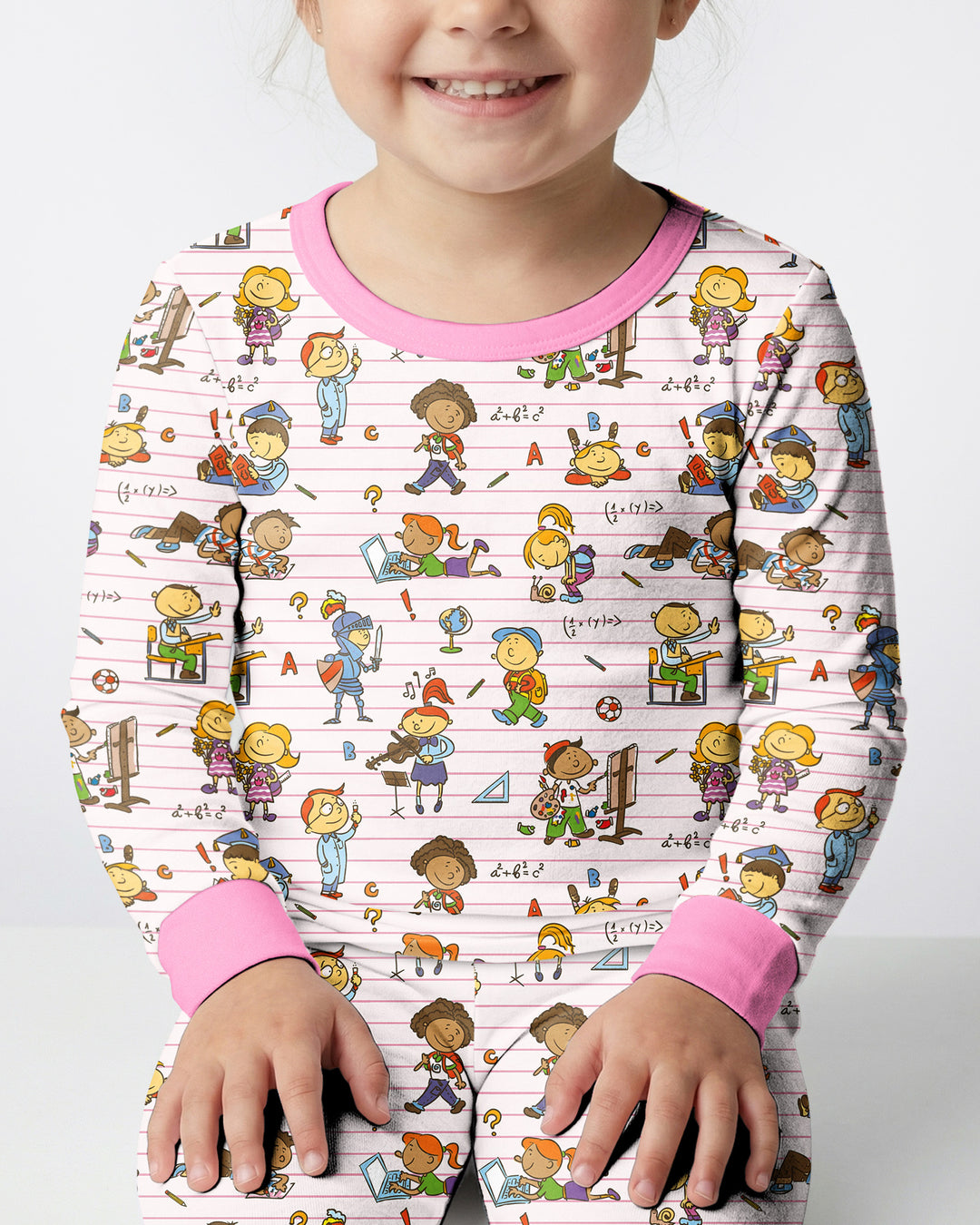 School Days Adventure Bamboo Two Piece Long Sleeve Pajama Set