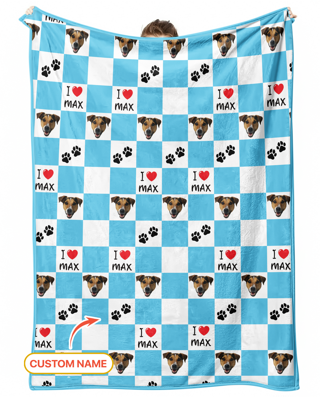 Custom Photo I Love My Best Friend Dog/Cat Bamboo Blanket