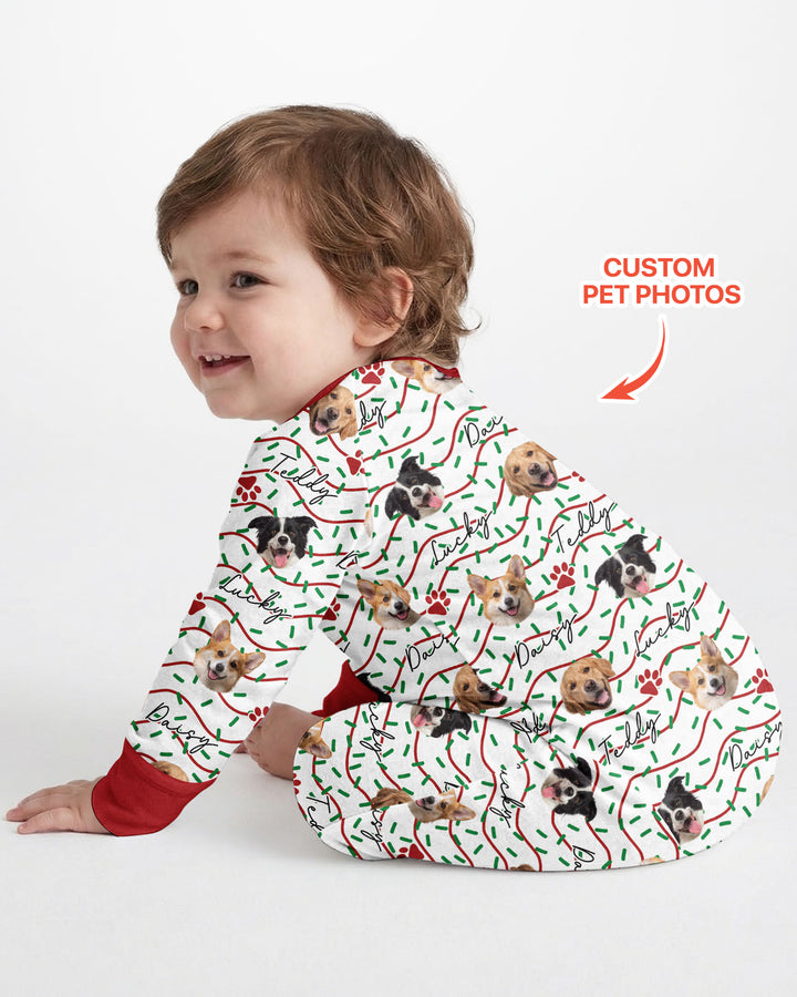 Custom Pet Photo Christmas Sprinkles Bamboo Convertible Zippy