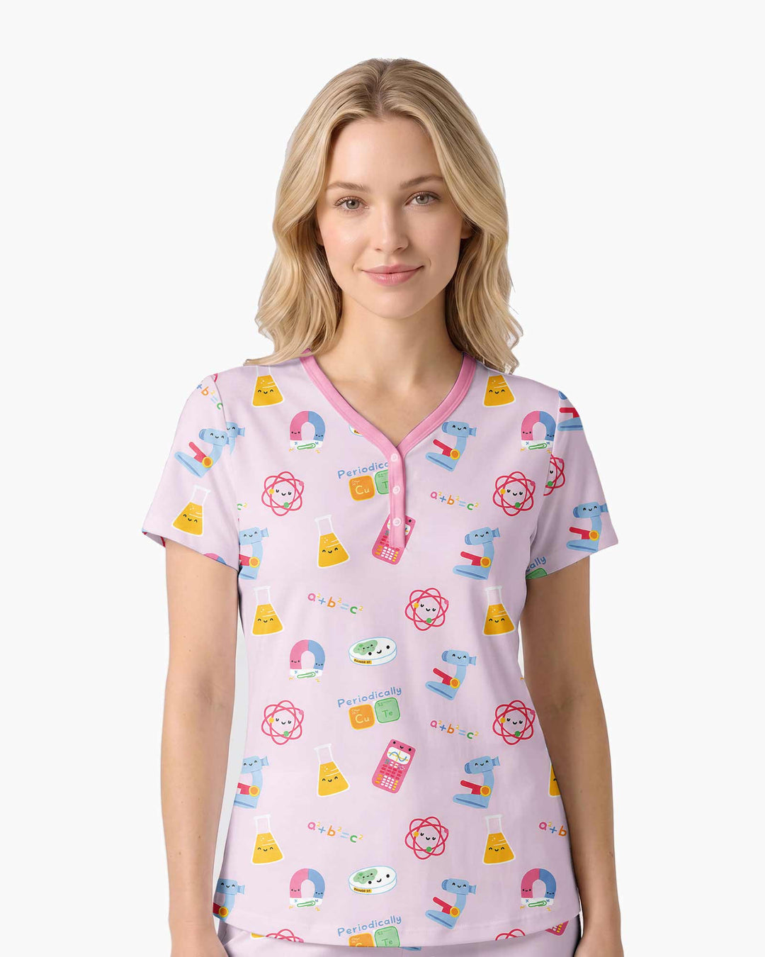 Scientist Lover Family Matching Bamboo Women Short Sleeve Short Pajama Set