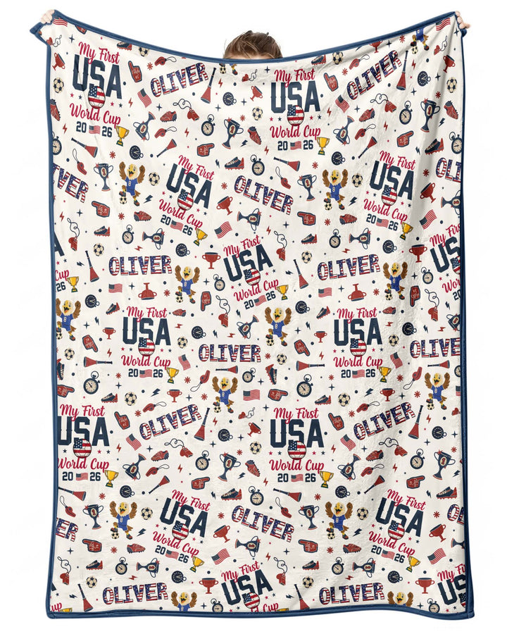 My First Soccer Cup 2026 Bamboo Blanket