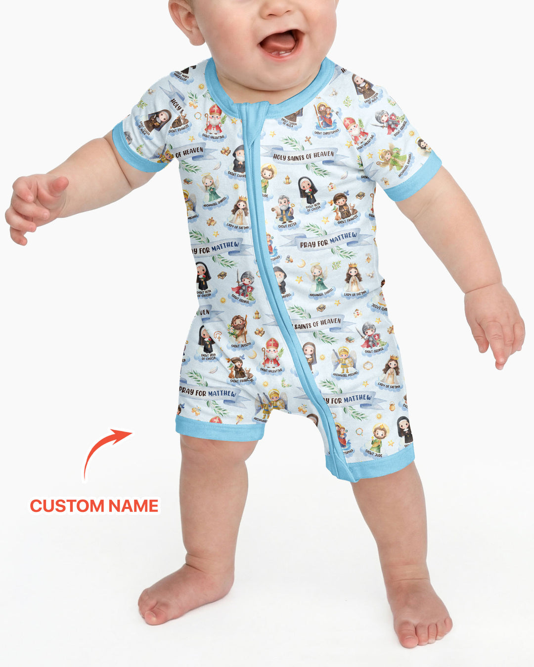 Holy Saints of Heaven Custom Name Bamboo Shorty Zippy