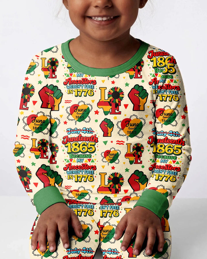 Juneteenth 1865 Because My Ancestors Weren't Free In 1776 Bamboo Two Piece Long Sleeve Pajama Set