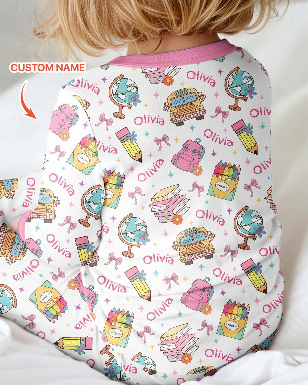 Custom Name Back To School Bamboo Convertible Zippy