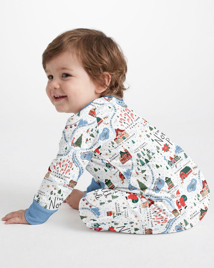 The North Pole Map Bamboo Convertible Zippy