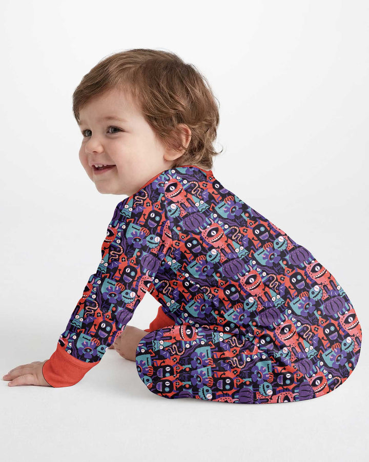 Halloween Multi Eyed Monsters Bamboo Convertible Zippy