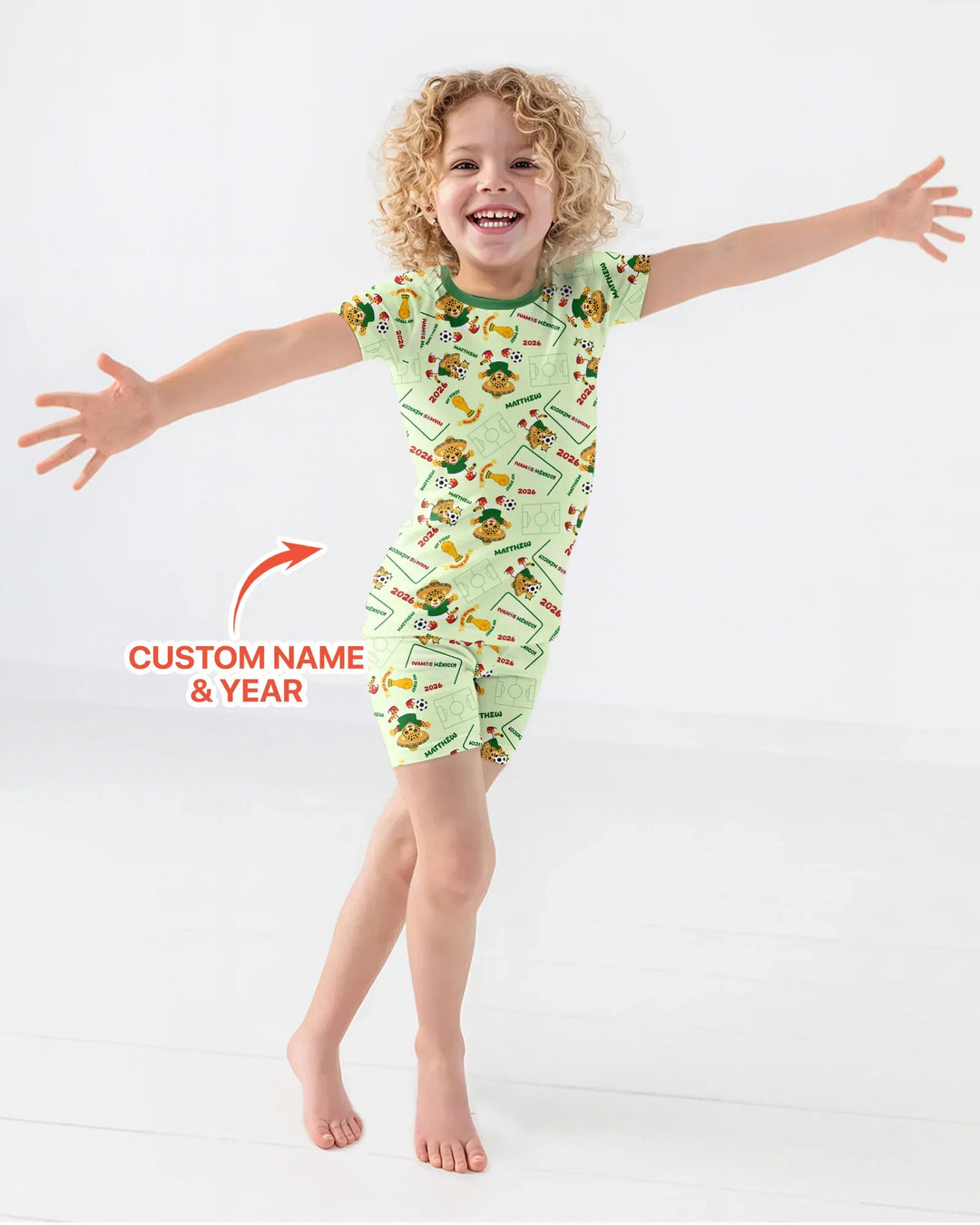 My First World Cup Bamboo Two Piece Short Sleeve Shorts Pajama Set