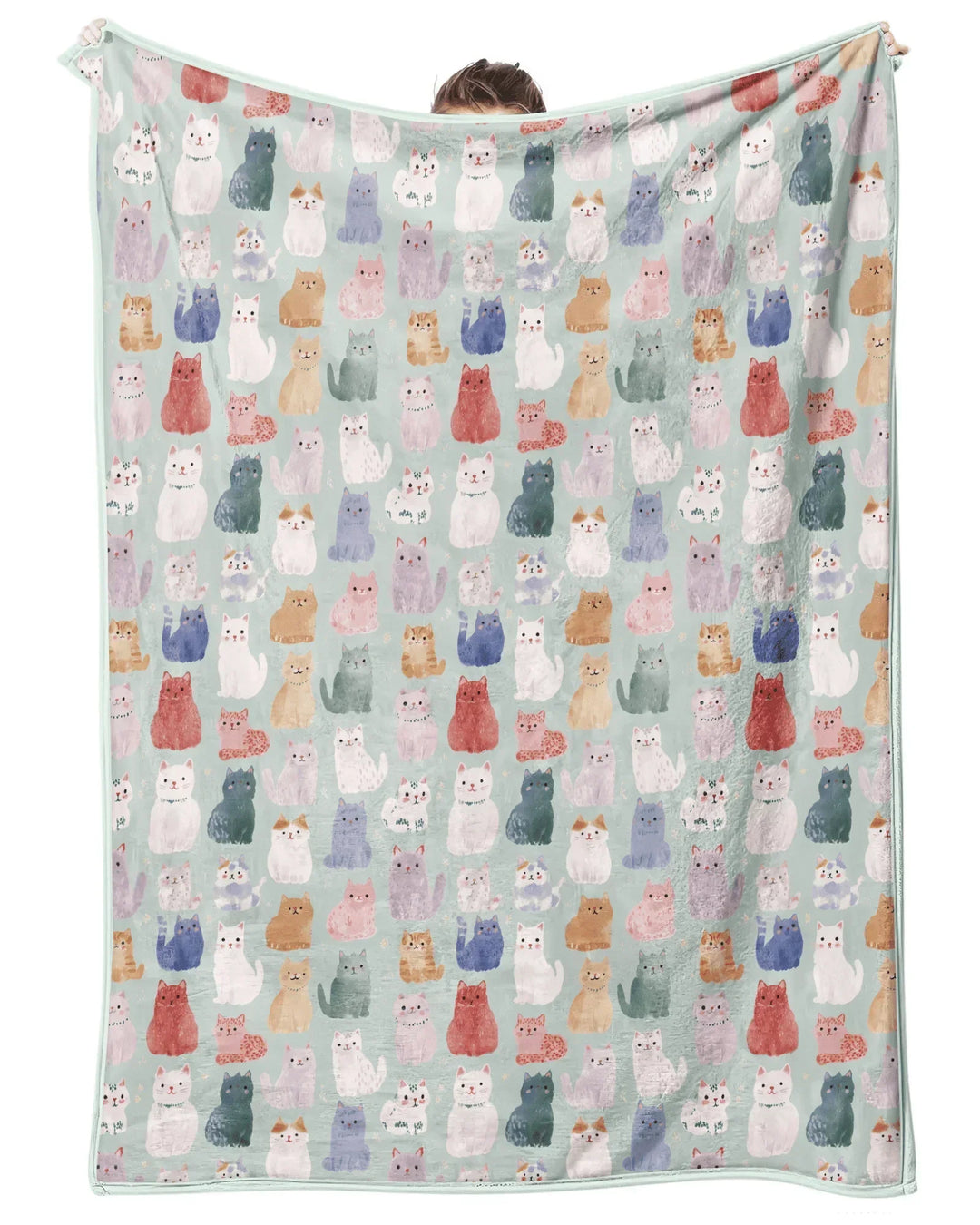 Enchanted Happy Kitty Family Matching Bamboo Blanket