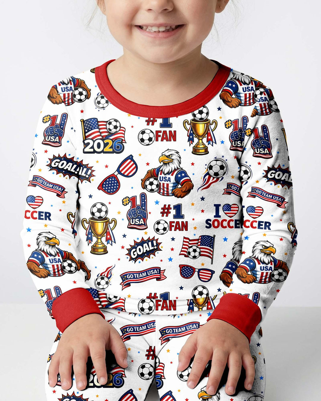USA Soccer 2026 Party Bamboo Two Piece Long Sleeve Pajama Set
