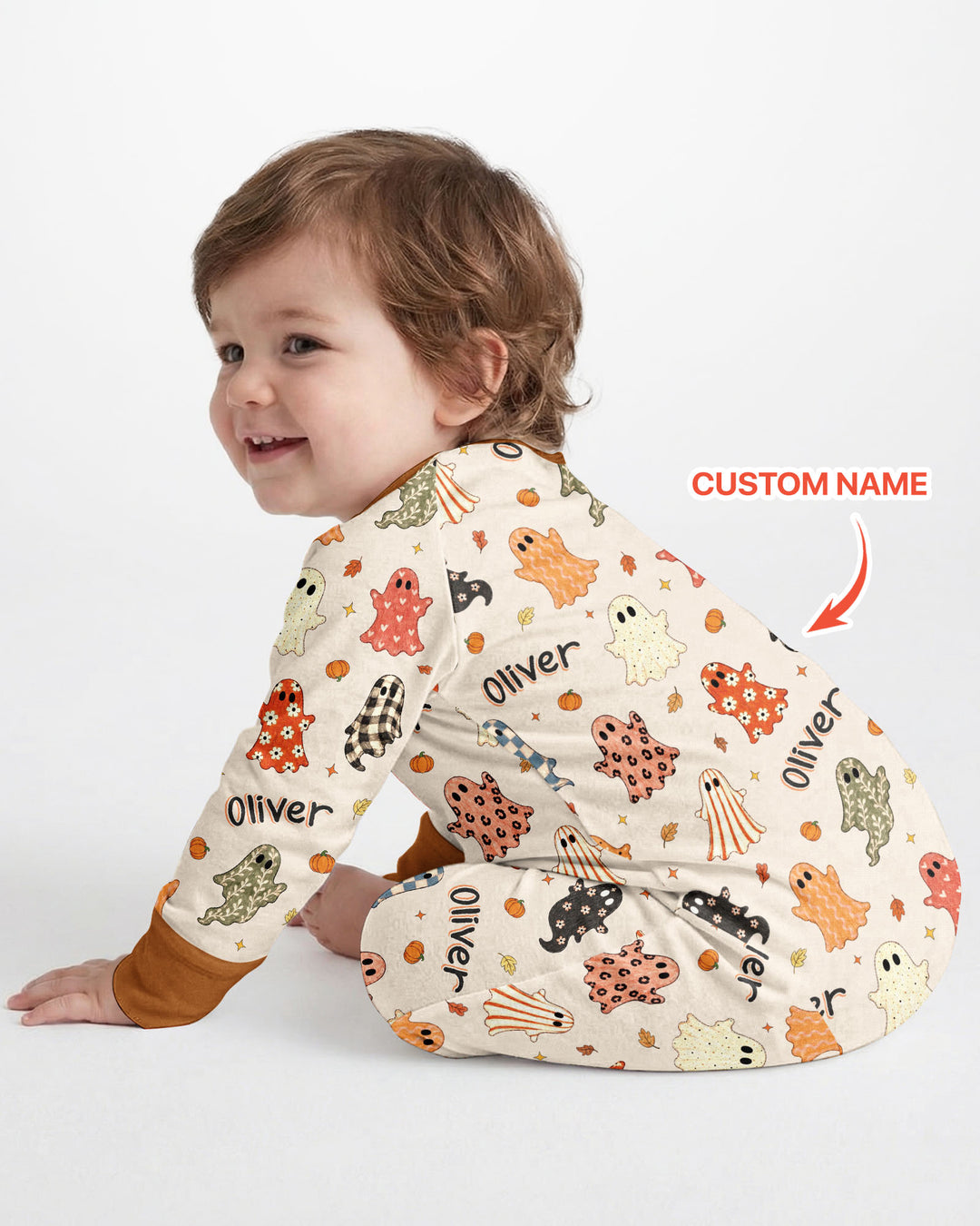 Custom Name Fall Ghost Bamboo Convertible Zippy