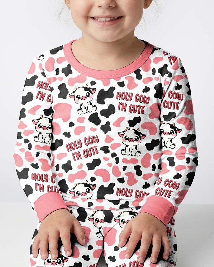 Holy Cow I'm Cute Bamboo Two Piece Long Sleeve Pajama Set
