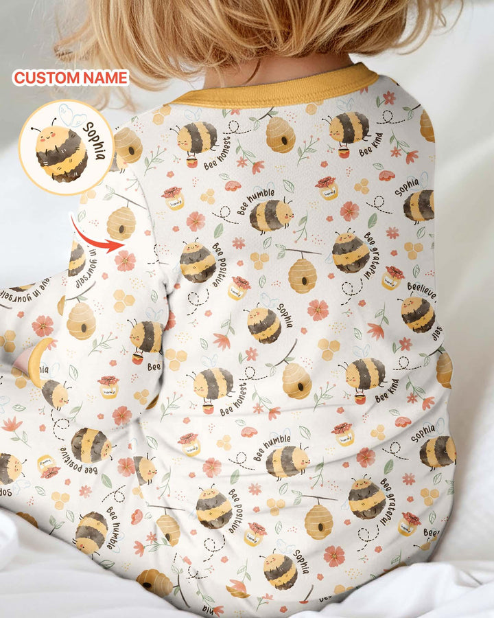 Bee Kind Custom Name Bamboo Convertible Zippy