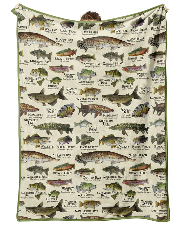 Fish Of America Bamboo Blanket