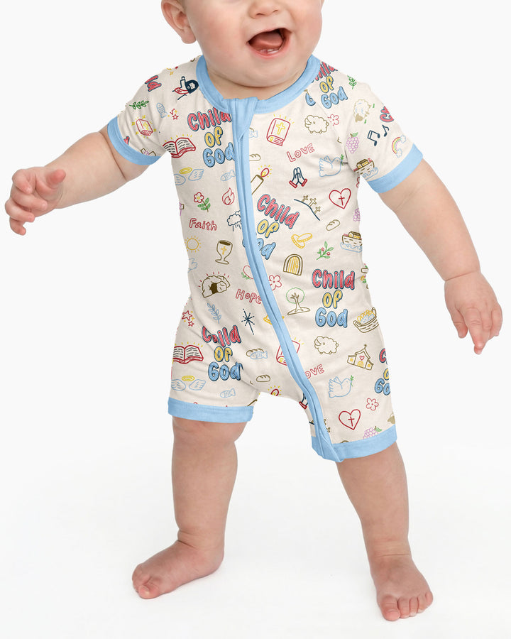 A Child Of God Family Matching Bamboo Shorty Zippy