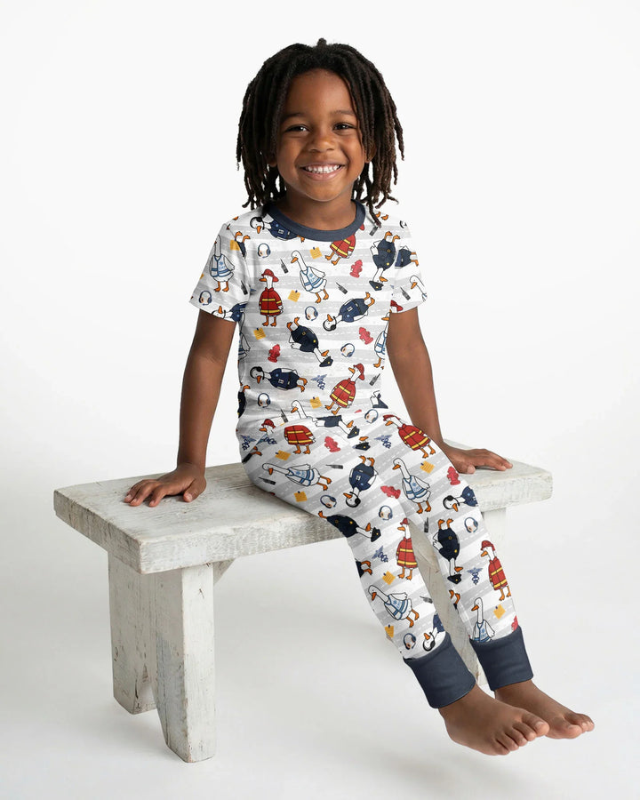 Rescue Goose Squad Bamboo Two Piece Short Sleeve Pajama Set