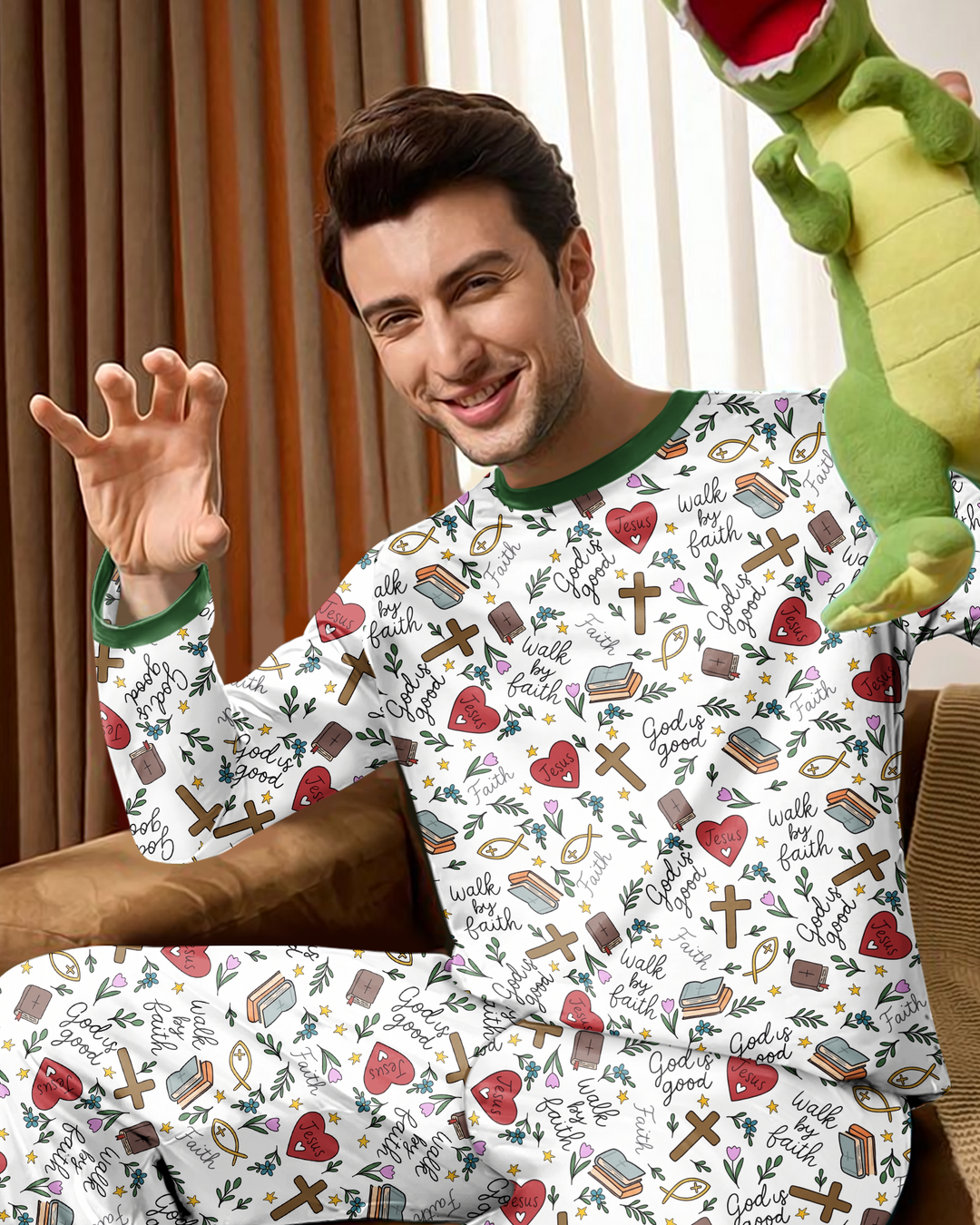 Love Jesus God Is Good Bamboo Men's Pajama Set