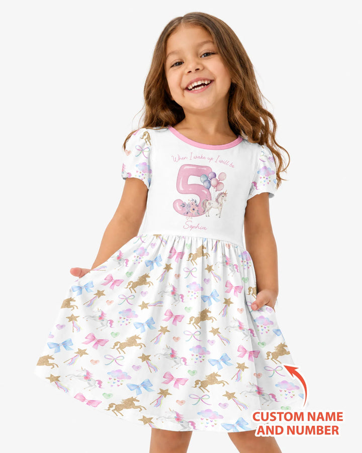 Custom Name When I Wake Up I Will Be Birthday Bamboo Twirl Dress