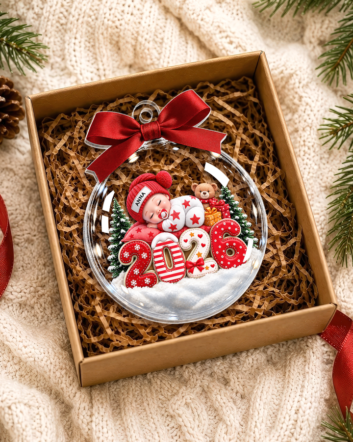 Sweet Dreams Baby Christmas Acrylic Ornament