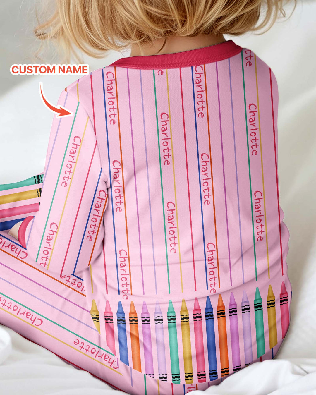 Custom Name Crayon Lines Bamboo Convertible Zippy
