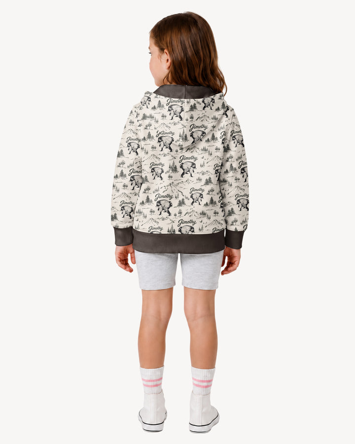 Vintage Jimothy Racoon Family Matching Bamboo Zip Hoodie