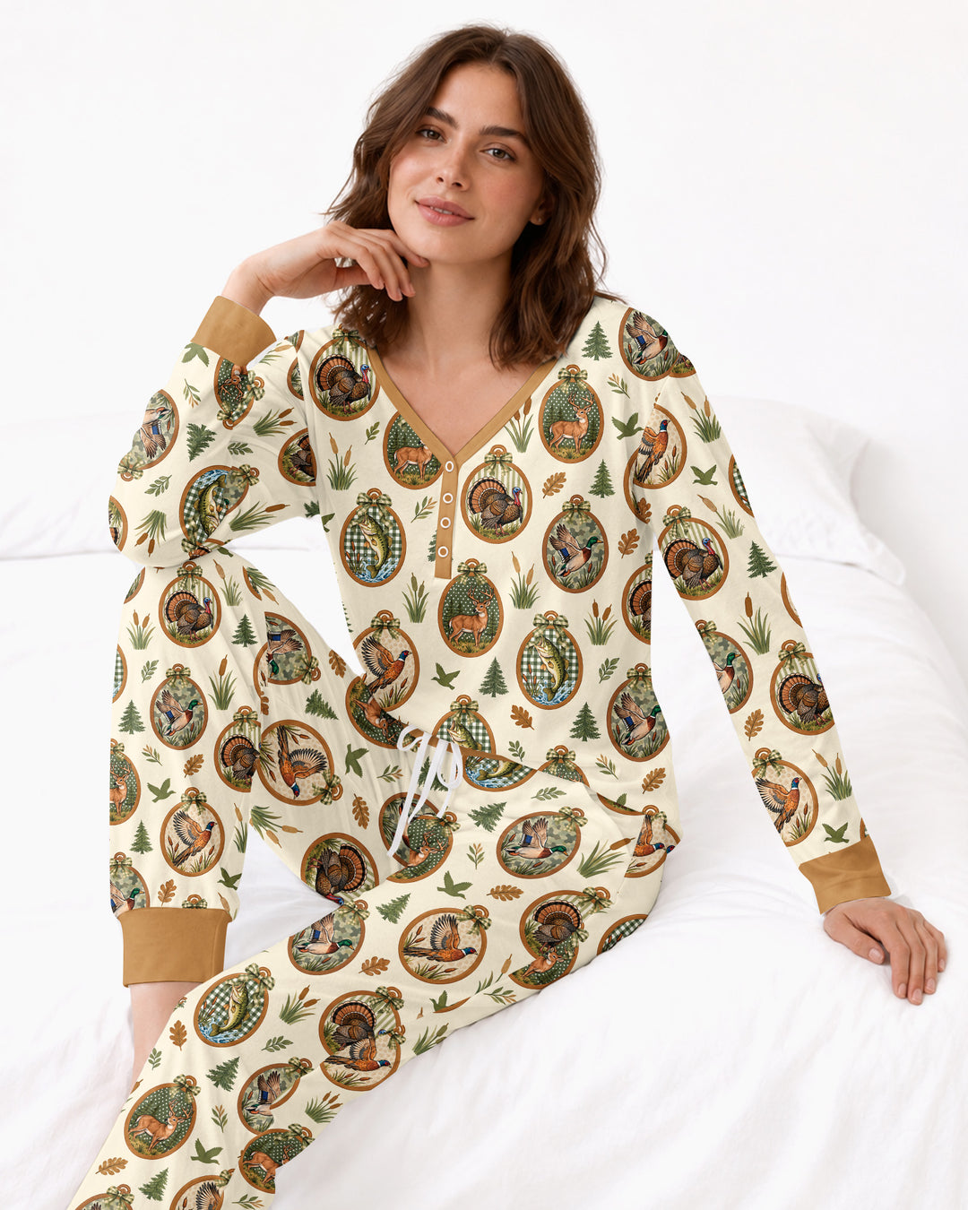Hunting Season Family Matching Bamboo Women Pajama Set