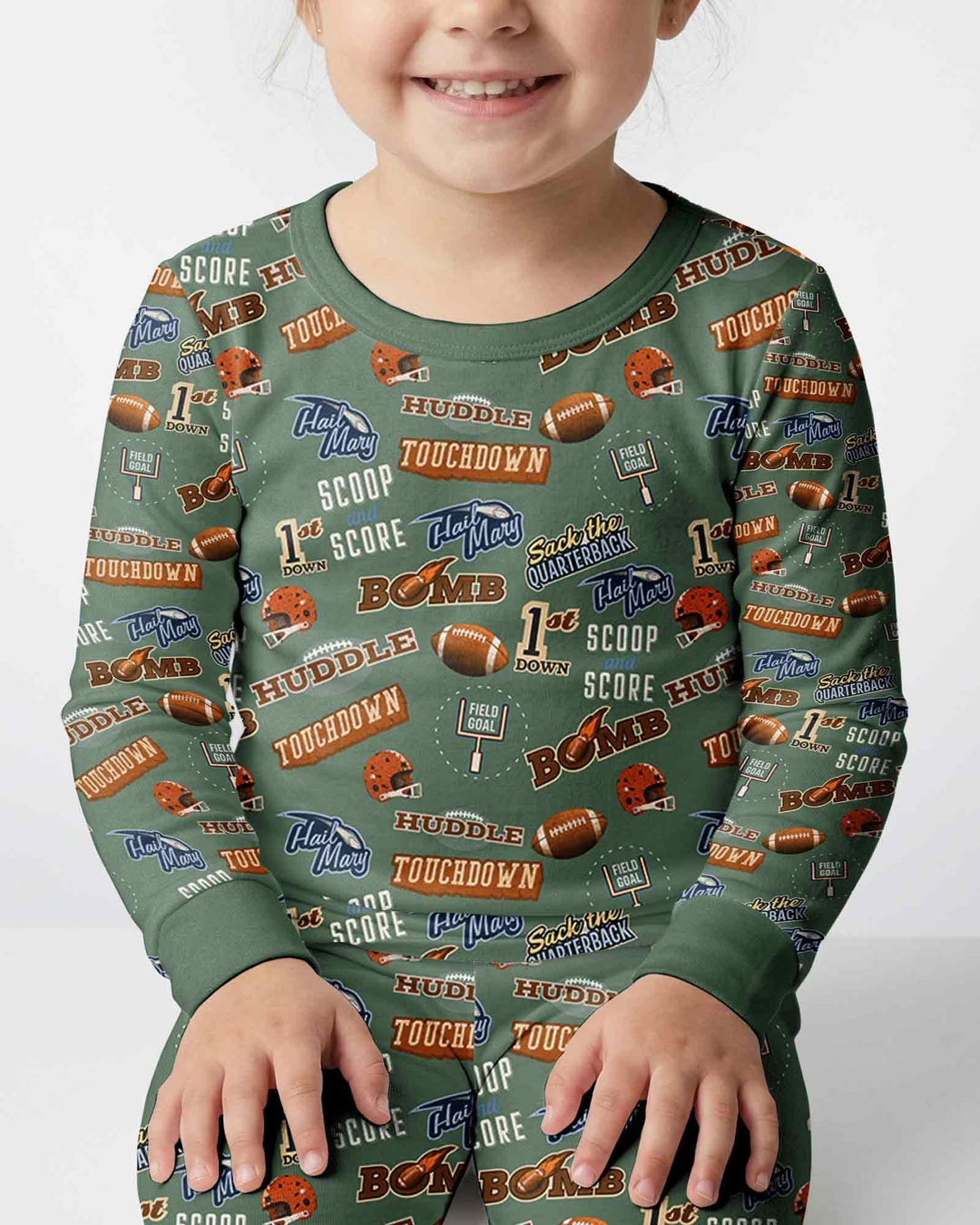 Template Bamboo Two Piece Long Sleeve Pyjamas Set