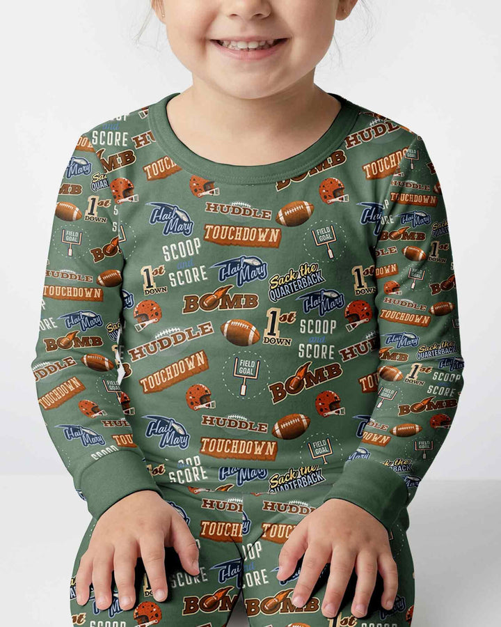 Template Bamboo Two Piece Long Sleeve Pyjamas Set