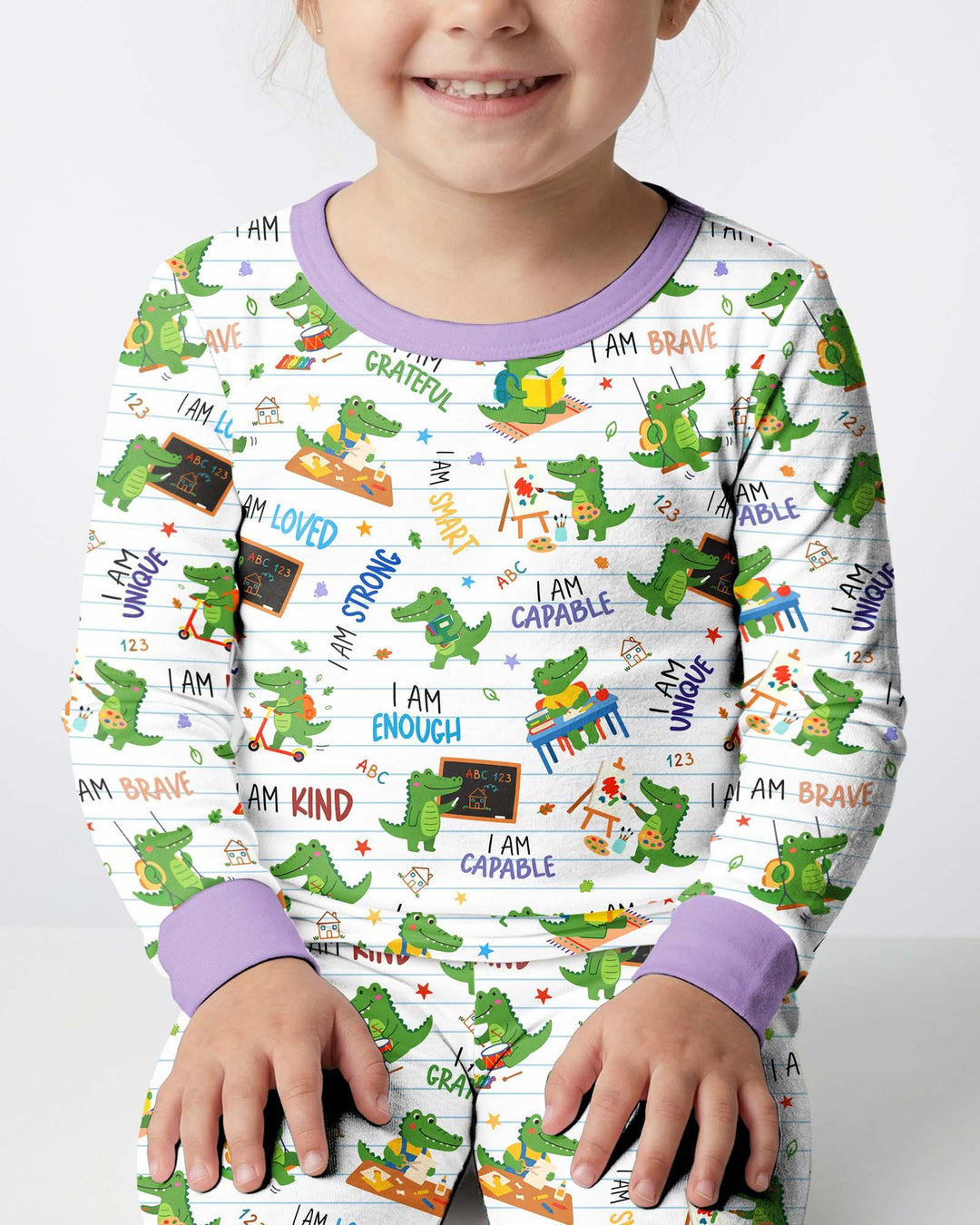 Brave Gator Days Bamboo Two Piece Long Sleeve Pajama Set