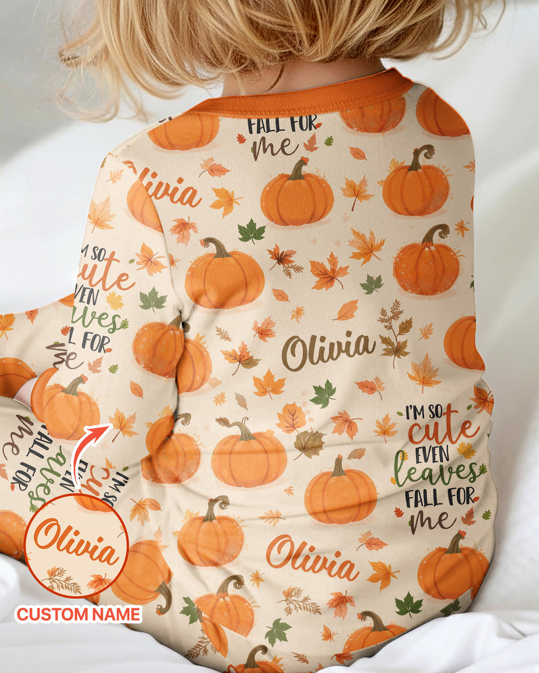Custom Name I'm So Cute Even Leaves Fall for Me Bamboo Convertible Zippy