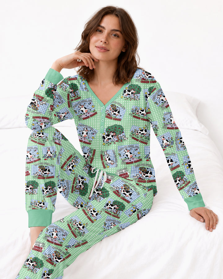 Udder Chaos Bamboo Women Pajama Set