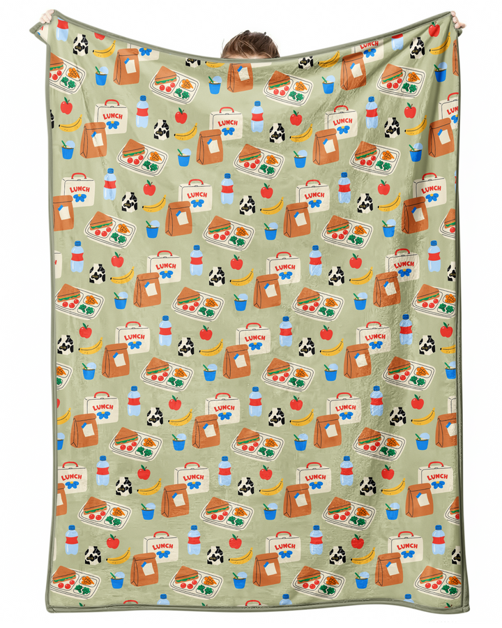 Happy School Lunch Bamboo Blanket