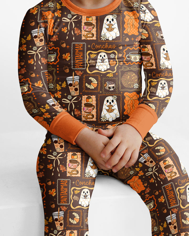 Fall Conchas Bamboo Two Piece Long Sleeve Pajama Set