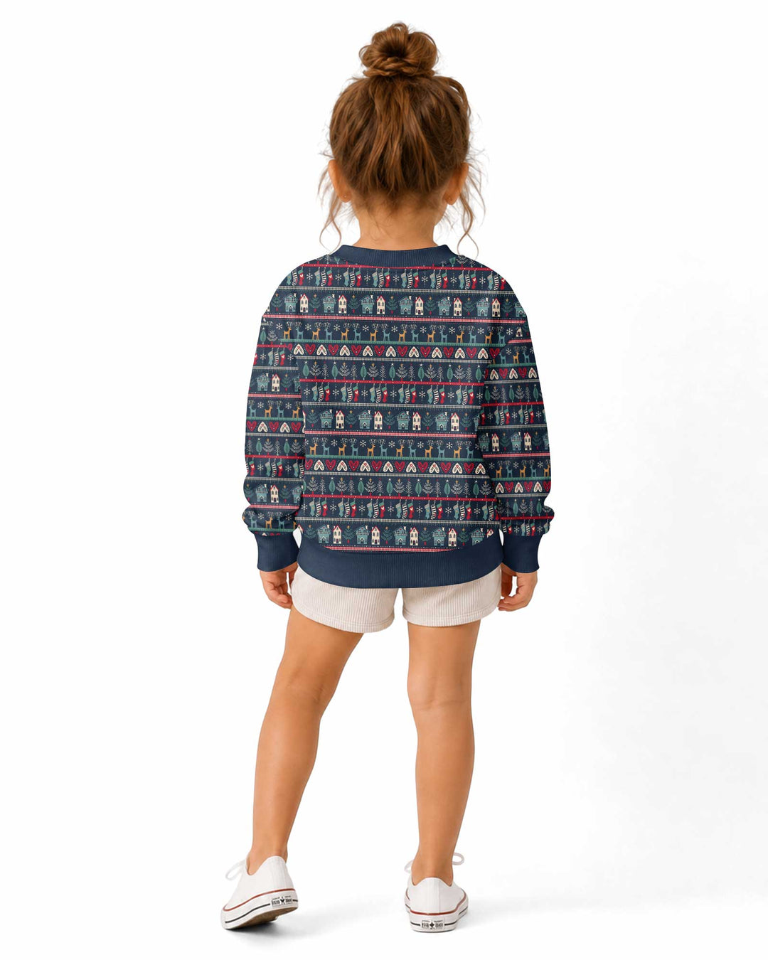 Vintage Nordic Christmas Bamboo Crewneck Sweatshirt