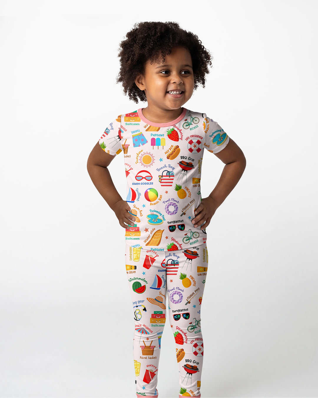 Love Summer Bamboo Two Piece Short Sleeve Pajama Set