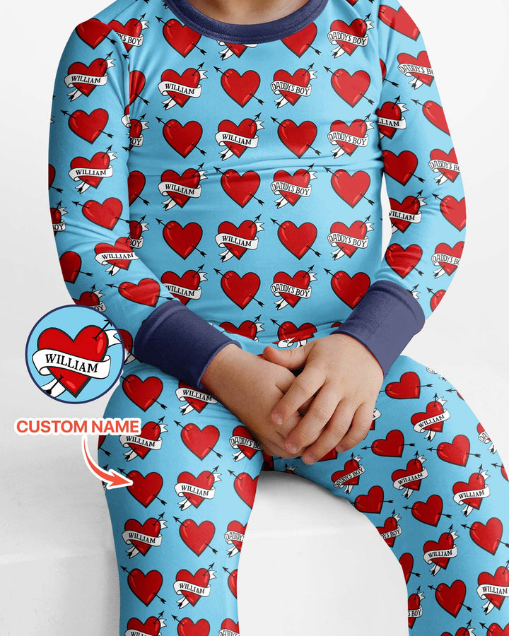 Dad's Kids Bamboo Two Piece Long Sleeve Pajama Set